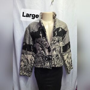 Vng Western Wild Mustang Horse Blanket Jacket